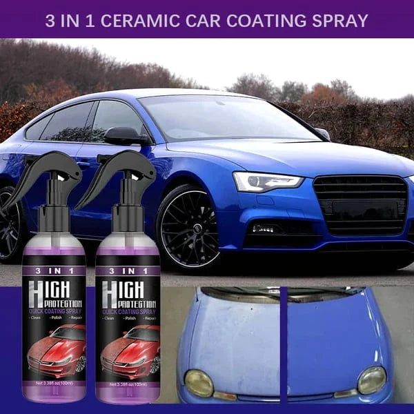 3 in 1 High Protection Quick Car Ceramic Coating Spray - BUY 1 GET 1 FREE🔥